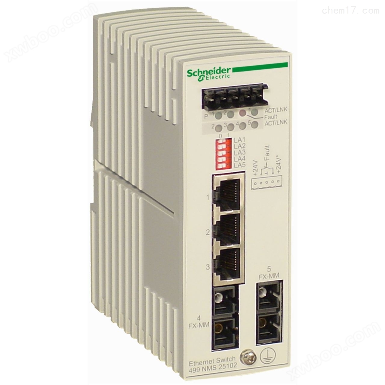 施耐德IP67 5TX 口以太网交换机TCSESU051F0