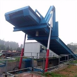 用于水泥卸车 大吨位后翻卸车翻板机定制 圣能移动液压卸车机
