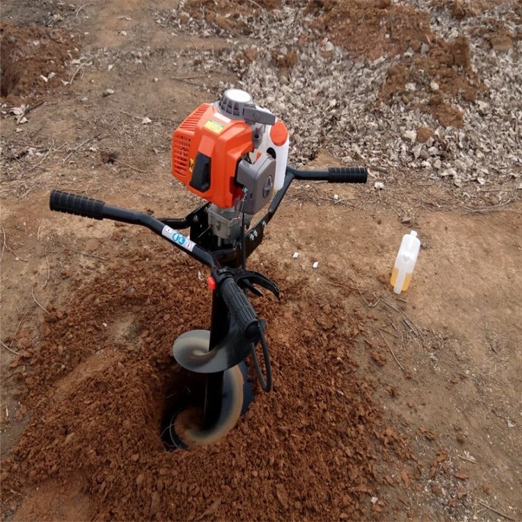 刨坑栽树机 提土打眼钻坑机 手推车架挖坑机